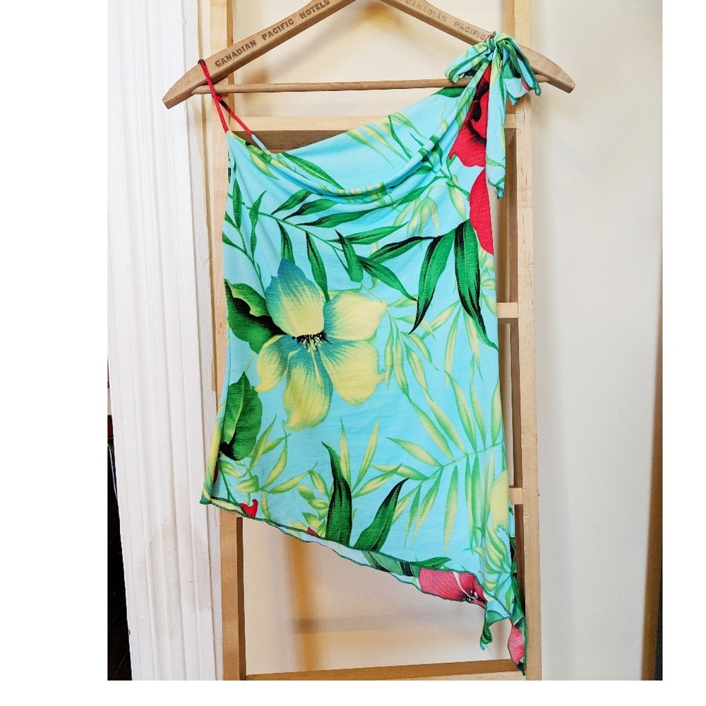 Tropical Shoulder Tank Top